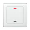 Sklenené KNX 2tlačidlo, RGBW LED, biela