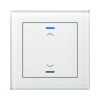 Sklenené KNX 2tlačidlo, RGBW LED, potlač žalúzie, biela