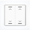 KNX 4tlačidlo 55x55 mm, RGBW LED, potlač žalúzie, biela, meranie teploty