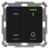 KNX 4tlačidlo 55x55 mm, RGBW LED, potlač žalúzie a 0/1, matná čierna