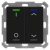 KNX 4tlačidlo 55x55 mm, RGBW LED, potlač 0/1 a žalúzie, matná čierna, meranie teploty