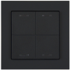 KNX 4tlačidlo 55x55 mm, RGBW LED, matná čierna, meranie teploty