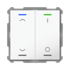 KNX 4tlačidlo 63x63 mm, RGBW LED, potlač žalúzie a 0/1, biele