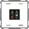 KNX 4tlačidlo 63x63 mm s displejom, biele, meranie teploty, vlhkosti a rosného bodu