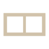 Deep dvojitý fenix rámik, otvory 60x60 mm, prevedenie Beige Luxor