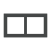 Deep dvojitý fenix rámik, otvory 60x60 mm, prevedenie Grey Bromine