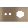 Magnetic plate with 2 positions for a 2-rocker push button + IT UNEL power socket Proxima series Met