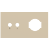 Magnetic plate with 2 positions for a 2-rocker push button + IT UNEL power socket Proxima series Met