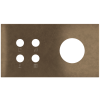 Magnetic plate 2-fold for 4-rocker push button + Schuko, French, Israeli power socket Proxima series