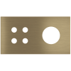 Magnetic plate 2-fold for 4-rocker push button + power socket Schuko, French, Israeli Proxima series