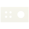 Magnetic plate 2-fold for 4-rocker push button + power socket Schuko, French, Israeli Proxima series