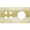 Magnetic plate 2-fold for 4-rocker push button + power socket IT UNEL Proxima series Metal Champagne