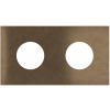 Magnetic plate 2-fold for two French electrical sockets Proxima series Metal Bronze Corked
