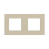 Obdĺžniková dvojnásobná doska, otvor 45x45 + 45x45 mm, Beige Luxor