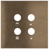 Square magnetic plate for a 4-rocker push button Proxima series Metal Bronze Corked + customization