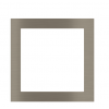 Kovová štvorcová doska, otvor 60x60 mm, prevedenie Nickel (GBR)