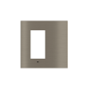 Signum štvorcový rámik Surface Metal Nickel