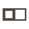Obdĺžniková dvojnásobná doska, otvor 45x45 + 60x60 mm, Cocoa Orinoco