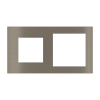 Deep obdĺžniková dvojnásobná doska, otvor 45x45 + 60x60 mm, Nickel