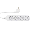 Shelly Powerstrip 4, 4zásuvka s měřením spotřeby, WiFi, bílá