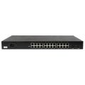 Spravovatelný L2 PoE přepínač, Gigabit, 24 + 2 zadní porty