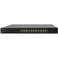 Manažovateľný L2 PoE Switch série 310 s OvrC s OvrC, 24 portov dopredu