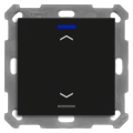 KNX 2tlačidlo 55x55 mm, RGBW LED, potlač žalúzie, matná čierna