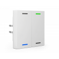 KNX 4tlačidlo 55x55 mm, RGBW LED, biela, meranie teploty