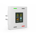 KNX 4tlačidlo 55x55 mm s displejom, biele, meranie teploty a vlhkosti