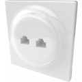 Zásuvka Walli Ethernet, lesklá biela