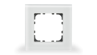 MDT skleněný rámeček 1násobný, 55x55 mm, bílý