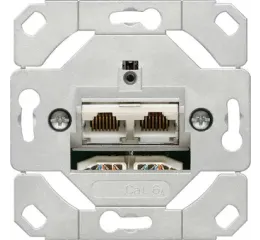 Zásuvka pro 2x LAN, Cat6A