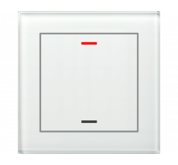 Sklenené KNX 2tlačidlo, RGBW LED, biela