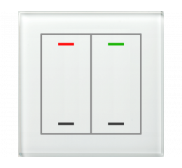 Sklenené KNX 4tlačidlo, RGBW LED, biela