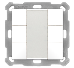 KNX 6tlačidlo, lesklá biela