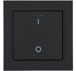 KNX 2tlačidlo 55x55 mm, RGBW LED, potlač 0/1, matná čierna