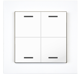 KNX 4tlačidlo 55x55 mm, RGBW LED, biele