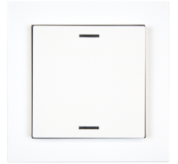 KNX 2tlačidlo 55x55 mm, RGBW LED, biela, meranie teploty