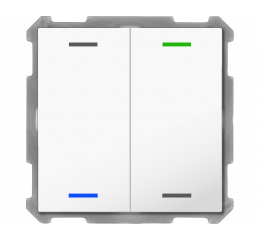 KNX 4tlačidlo 63x63 mm, RGBW LED, biele
