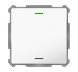 KNX 2tlačidlo 63x63 mm, RGBW LED, biele, meranie teploty