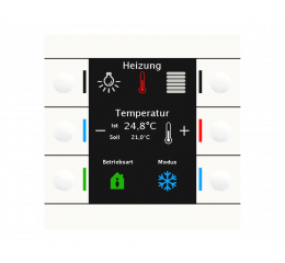 KNX ovládač Smart 86 s farebným displejom, plast, biely