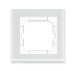 MDT skleněný rámeček 1násobný, 63x63 mm, bílý