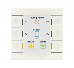 KNX ovládač Smart 86 s farebným displejom, plast, biely, meranie teploty