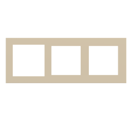 Deep 3násobný rámik, otvory (60x60 | 55x55 | 55x55), prevedenie Beige Luxor