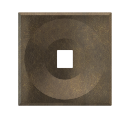 Square magnetic plate for keystone system ERA series Metal Bronze Corked