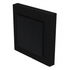 Heatit Z-Push Batériový vypínač 2-6 tlačidiel, Z-Wave Plus, čierny