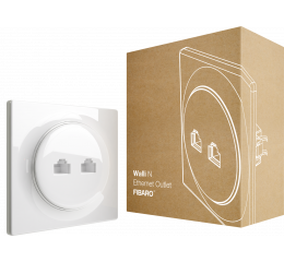 Zásuvka Walli Ethernet, lesklá biela