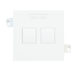 Doska pre systém keystone, pre 2 konektory, nelakovaná Raw White