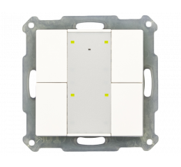 KNX RF+ 4tlačidlo vr. aktoru, lesklá biela