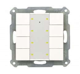 KNX RF+ 8tlačidlo vr. aktoru, lesklá biela